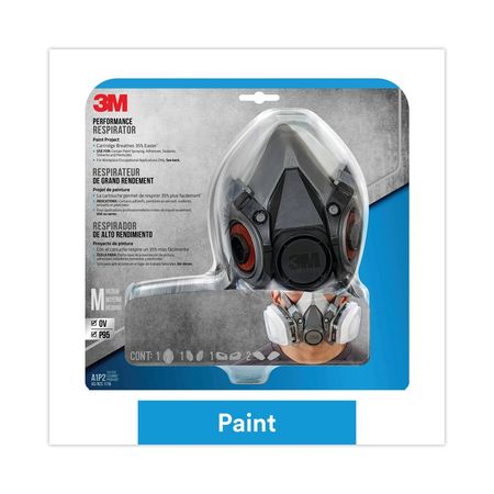 3M Half Facepiece Paint Spray/Pesticide Respirator, Medium 6211PA1-A-NA